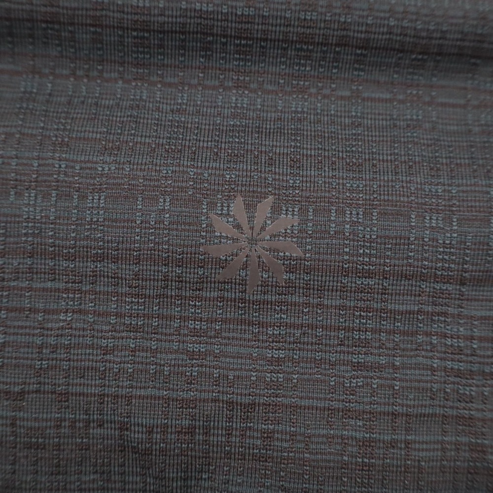 Athleta High Rise Jacquard Chaturaanga Tight Leggings Capri Blue Slate S - Picture 7 of 9